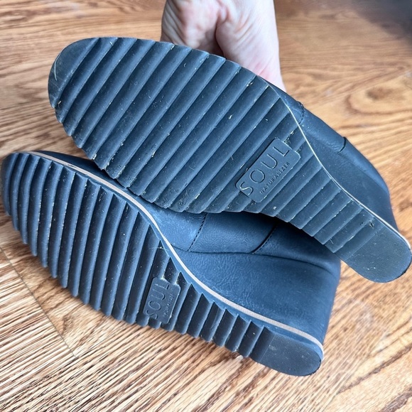 Soul by Naturalizer Women's Size 8M Haley‎ Wedge Heels Booties Shoes Black Comfy - Picture 4 of 9